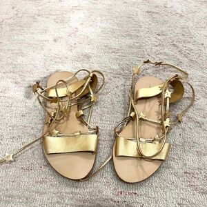 loeffler randall gold star sandals 37.5